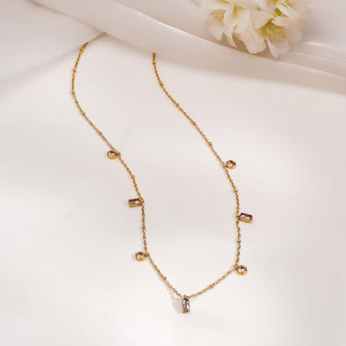 Image of Rubans Demi Fine Stainless Steel Necklace Chain Link Gift for Women & Girls