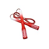 KSY Rainbow Jump Rope (J-710, Red) – Adjustable Cardio Rope for Women’s Fitness & Home Workouts | Soft-Grip Handles, Smooth PVC Cable, Lightweight Design | Made in Korea