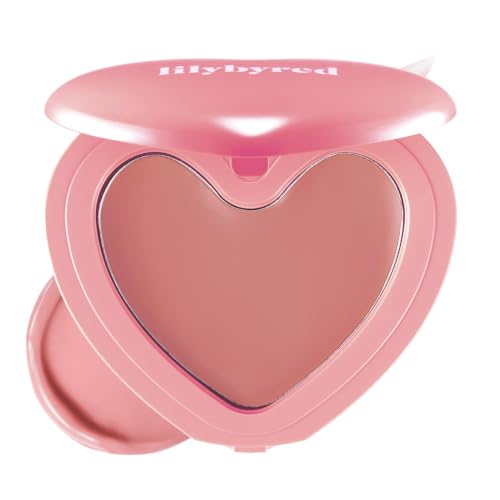 Image of lilybyred Luv Beam Cheek Balm | Heart-Shaped Korean Cream Blush, Semi-Matte, Healthy Glow, Long-Lasting, Blendable & Buildable, Lightweight, Natural-Looking Color, 0.12 oz (13 Shy Pink)