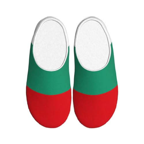 Chaussons adulte drapeau bulgare doux antidérapants maison voyage