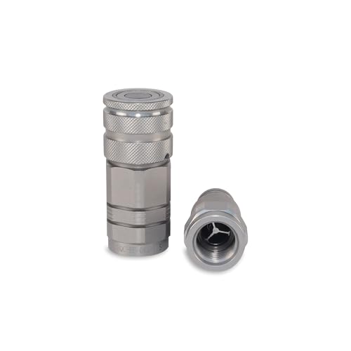 Image of 3 /8″ Flat Face Hydraulic Quick Couplers Set - 1 /2″ SAE Port