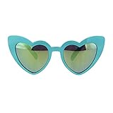PASTL Girl's Heart Shape Cateye Sunglasses Kids Fashion Mirrored Lens UV 400 Mint