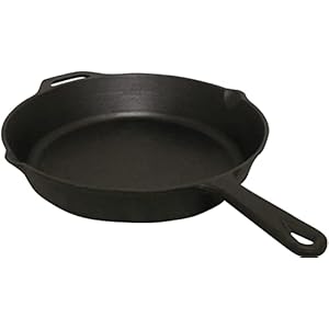 King Kooker 20″ Seasoned Cast Iron Skillet, Black, Large