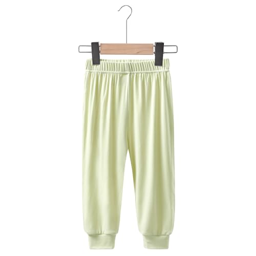 Kids Tales 3Pack Boys Girls Modal Pants Child Basic Plain Solid Trousers Little Kids Elastic Waist Jogger Pants Long Bloomer4