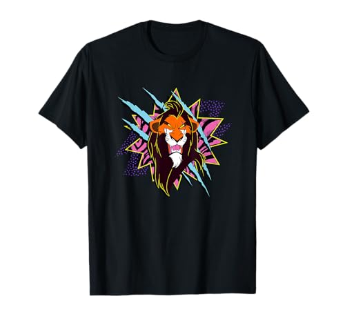 Disney The Lion King Epic Scar Big Face Retro Chest Logo T-Shirt