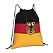Cute Germany Flag Drawstring Backpack Gym String Bag Adjustable Germany Sports Drawstring Bag For Women Men