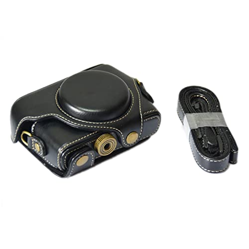 MGRAS Étui de protection en cuir synthétique avec vis en bas, housse de protection, bandoulière, sac à bandoulière adapté pour Sony RX100 RX100II RX100 M3 RX100III M4 M5 M6 sac pour appareil photo