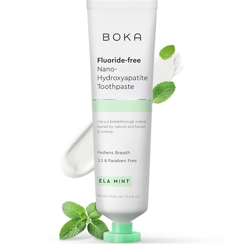 Boka Fluoride Free Toothpaste, Nano Hydroxyapatite Toothpaste, Appropriate for Sensitive Teeth - for...