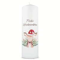 GRAVURZEILE Candela Di Natale Stampata – Personalizzata Con Nome, Pilastro 12x5,8 Cm, Regalo - 2
