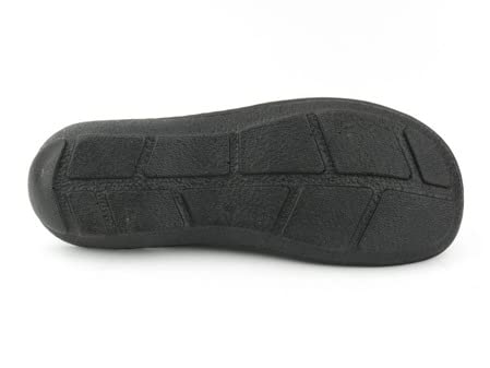 Zapatillas Sanitarias Mujer con Parte Superior Calada Cerrada Tira Ajustable Suela Flexible Ligeras Cómodas Negro Talla 37