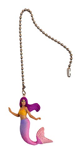 Image of Mermaid Ceiling Fan Pull Light Chain Extender Beach Ocean Theme