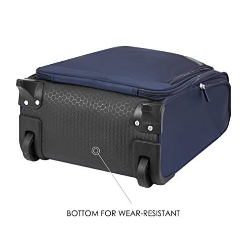 Image of Verage 2 Wheels Underseat Luggage, Navy, Rolling
