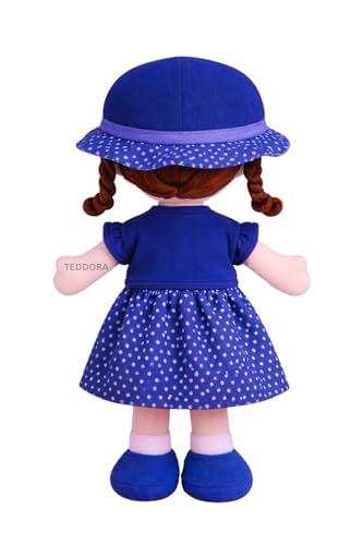 Image of Winky Doll Soft Toy for Girls Boys Kids,Dark Blue,Rag Dolls,Cute Plush Stuffed Baby Teddy Gift Birthday, 40cm
