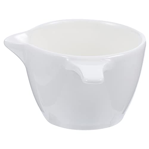 COLLBATH Small Saucer Pickle Serving Plate Cutlery Tray Wine Tumbler with Lid Condiment Container Dip Bowl with Handle Condiment Bowls Baking Pan Olive Oil Dipping Dishes Ceramics White