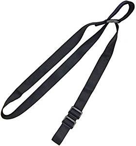 Safety solution - 2 Point Rifle Sling with Fast-Loop Adjuster and 1.25 inch Webbing for Hunting Sports and Outdoors (Black)