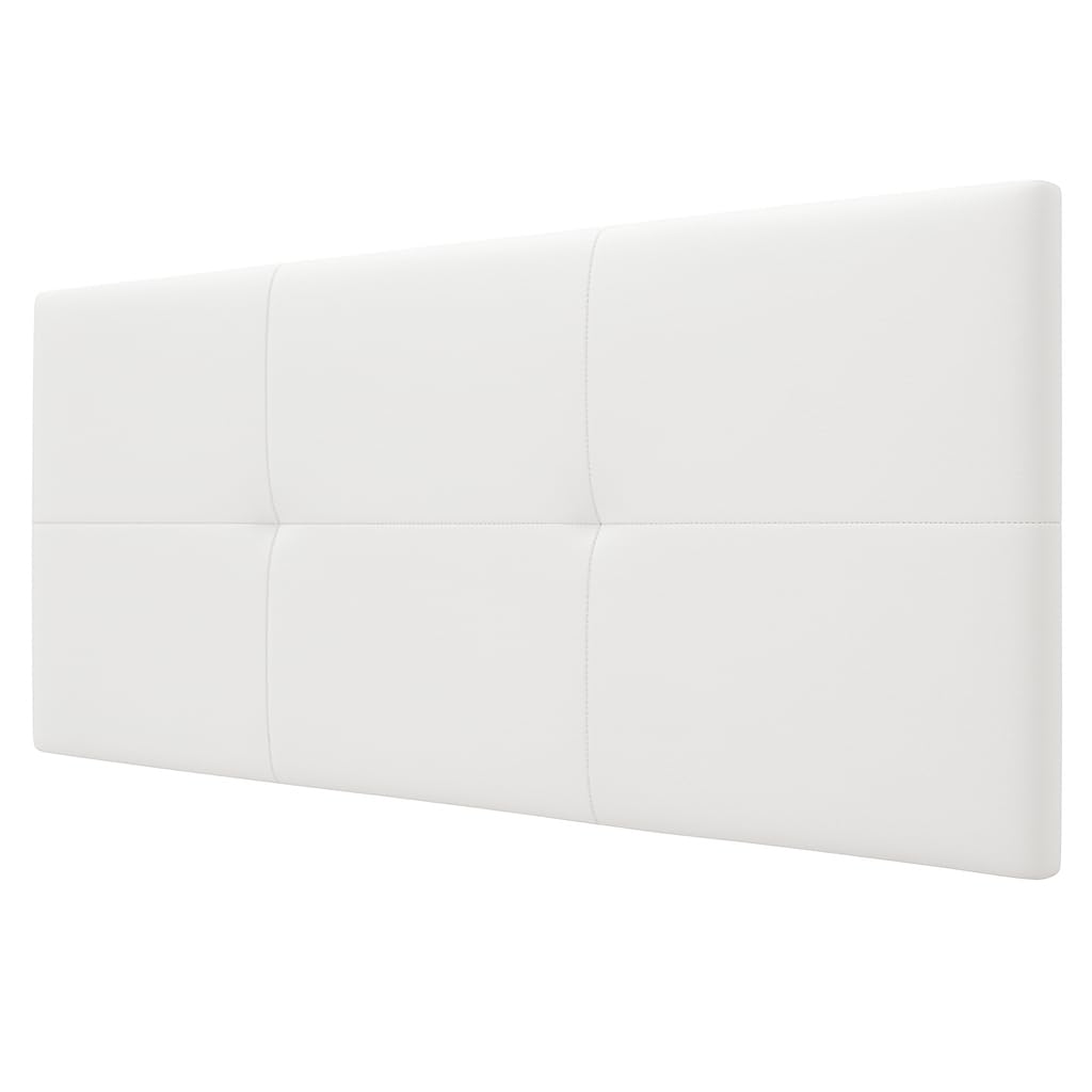HOME DESIGN & CONFORT®️ Cabeceros de Cama en Polipiel de Fácil Montaje y Fácil Limpieza en Varias Medidas y Colores a Seleccionar (Blanco, 160x50cm) Apto para Camas de 80/90/105/115/120/150/160 ctms
