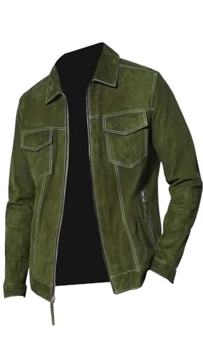 Mens Suede Leather Trucker Jacket Western Style Cowboy Leather Suede Jacket Trucker Suede Jacket For Mens2
