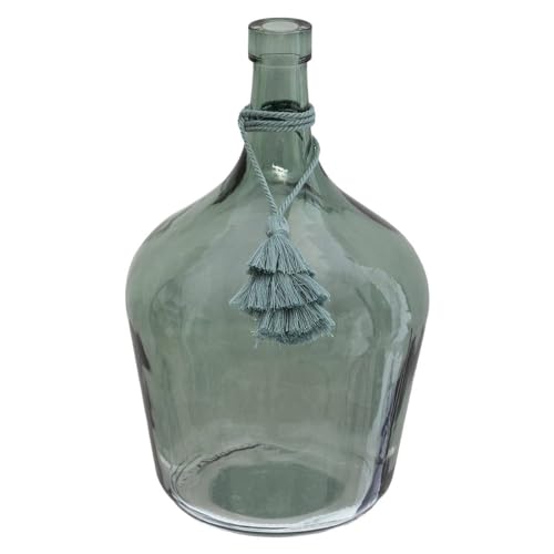 Atmosphera - Vase Dame Jeanne Poesie - Verre - H25 cm - Vert d'eau