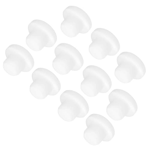 MECCANIXITY 11pcs T-Shaped Silicone Plugs 14.1mm 9/16 Inch Dia Snap in Plug Hole Seal Cover Round Rubber Stopper for Kitchen Rubber Bulkheads Waterproof Sealing Plugs White