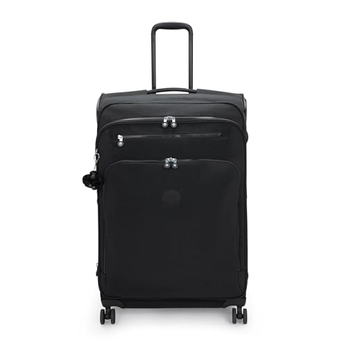 Image of Kipling New Youri Spin Large 4 Wheeled Rolling Luggage Black Noir