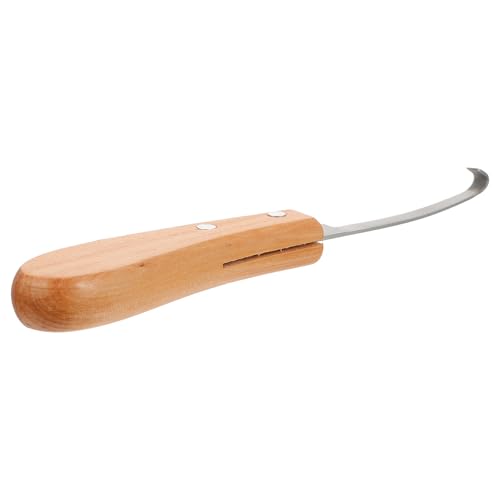 GLEAVI Recortador de Cascos para Caballo y Ganado Hoja de Acero Inoxidable Mango de Madera Herramienta de Reparación de Herraduras para Uso Derecho Suministros Color Color Aleatorio