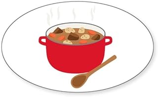CafePress Stew Pot Sticker Oval Car Bumper Sticker