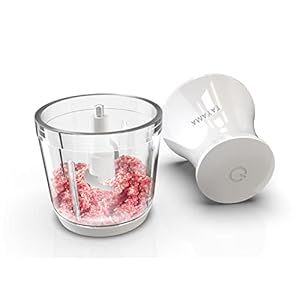 TAYAMA 2.5 Cup White 200W Mini Chopper 4-Layer Blade Food Processor, Medium TAYAMA 25 Cup White 200W Mini Chopper 4 Layer Blade Food Processor Medium