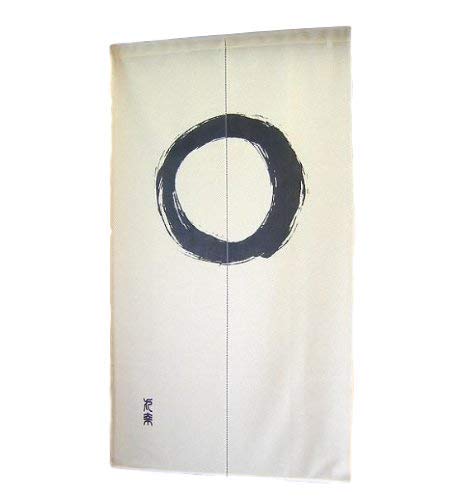 Narumi Made in Japan Noren Curtain Tapestry Japanese Taste Enso Circle Beige