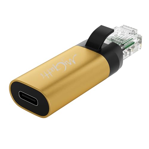 Image of USB C to Ethernet Adapter, New Idea RJ45 Male to USB C Female Network LAN Adapter, Built-in Smart Chip, Simply Insert Daily Charging Cables to Access The Internet