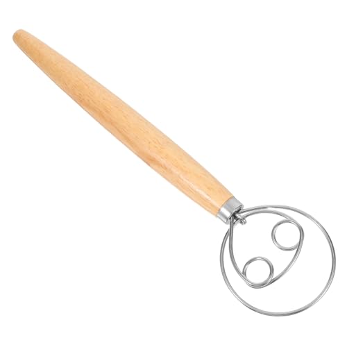 TIDTALEO オークハンドル生地泡立て器 多機能卵泡立て器 ステンレス製コイル?拌器 粉混ぜ均一 キッチン用手動ミキサー