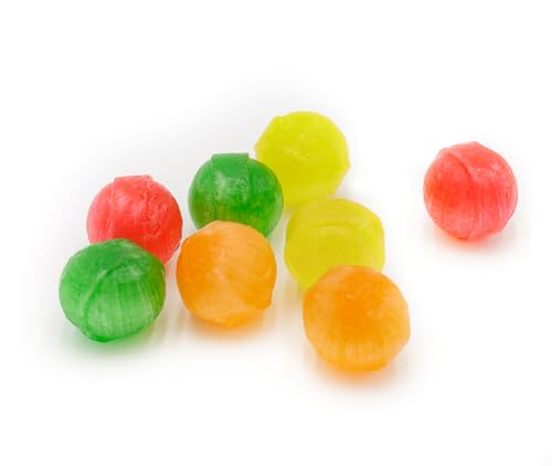 SOUR BALLS Hard Candy 2 lb – Bulk Bag, 5 Assorted Fruit Flavors, Fat & Gluten Free Candies, Individually Wrapped (172 Pieces)