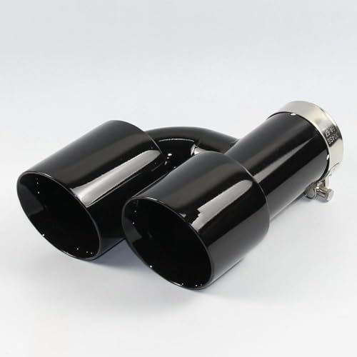 Tubo de escape de acero inoxidable con doble salida tipo H y cara brillante para coche 3