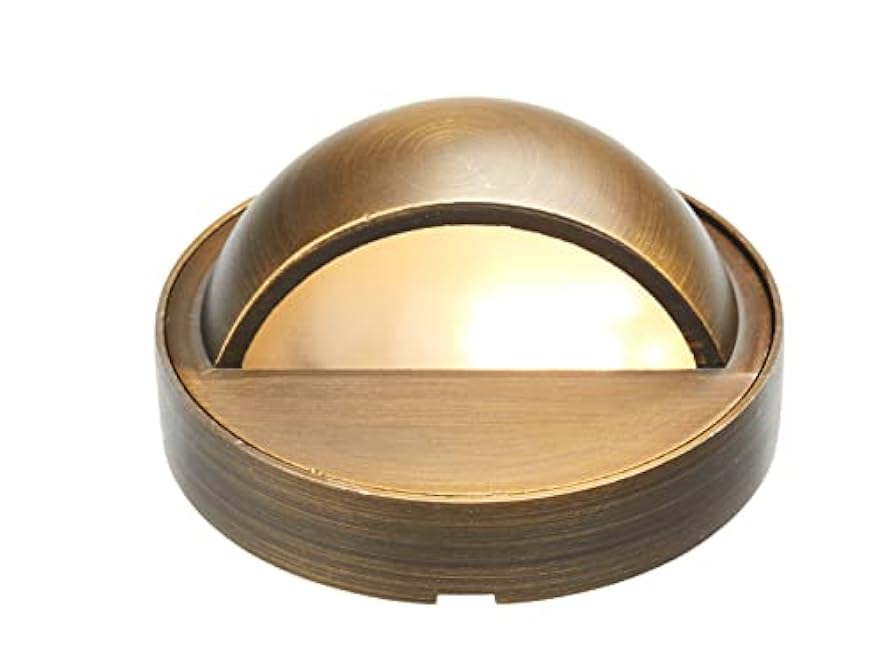 VOLT 10-Pack 12V Cast Brass Deck Lights (Bronze) & 3W 2700K Warm White G4 LED Bulbs for Low Voltage Landscape Lighting on Outdoor Patio, Railing, Step, Fence & Dock