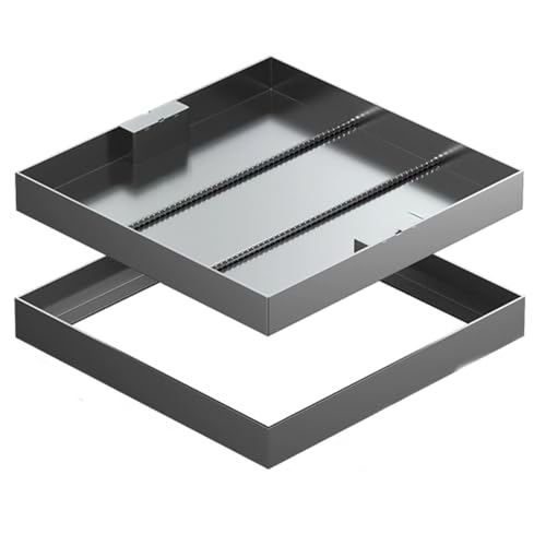 Plaque d'égout inox encastrable | Trappe de visite robuste pour fosse septique de jardin