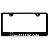 Au-TOMOTIVE GOLD, INC. Officially Licensed Laser Etched Stainless Steel License Plate Frame for Mustang Dark Horse (Black)