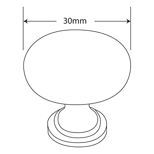 Image of Richelieu Hardware BP9041130 Copperfield Collection 1 3 /16-inch (30 mm) Brass Functional Cabinet and Drawer Mushroom Knob for Kitchen, Bathroom, and Furniture
