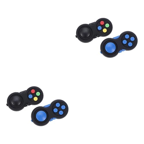 Toyvian 4stücke Spielcontroller Stressabbau Spielzeug Gummierter Fidget Für Mädchen Und Erwachsene Schwarz Blau Funktionen Stressbewältigung