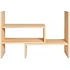 Flexzion Natural Wooden Desktop Shelf Wood Caddy Desk - View #9