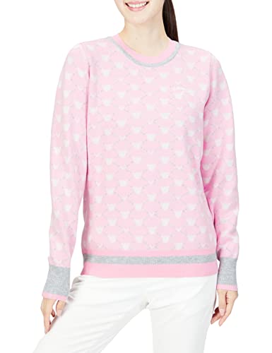 [キャロウェイ] レディース クルーネックニット (ベアーモチーフアーガイル柄) / セーター ゴルフ / C22218206 1090_ピンク L