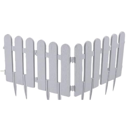 Image of Garden Guard | 108cm Length | Durable Garden Partition Boundary Fence | 30cm Tall Picket Fence + 16cm Spikes | White PVC Material | Ideal for Plant Protection & Outdoor Decoration (4 Piece Set)
