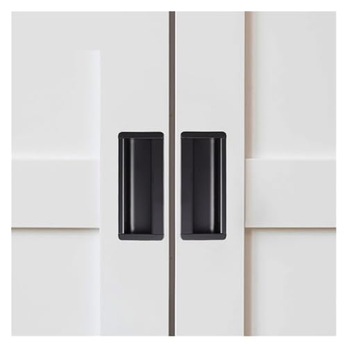 Tiroir de garde-robe moderne avec poignée dissimulée noire mate 1053 80