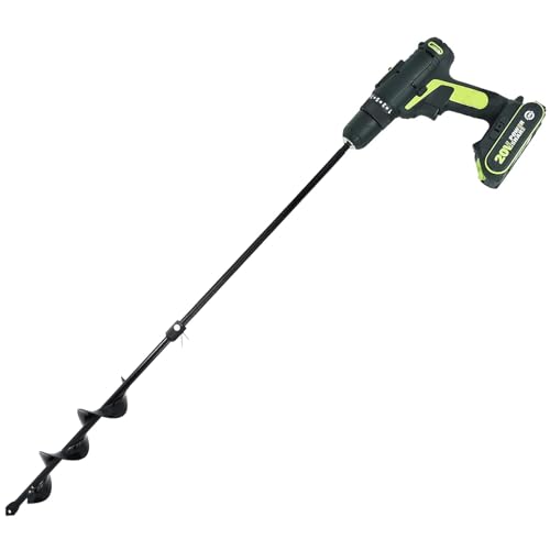 Auger Post Hole Digger 3" Wide 32" Deep - Earth Auger - Trench Digger - Hole Digger Tool for Fence Posts - Electric Post Hole Digger Handles