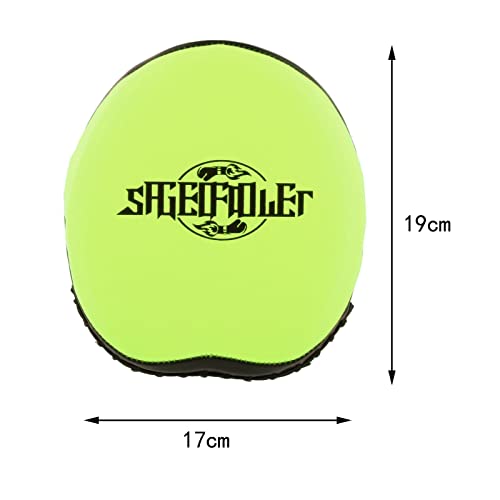 Boxing Punching MMA Mitts PU Leather Hand Target for Thai Kick Karate Green, 17x19 cm