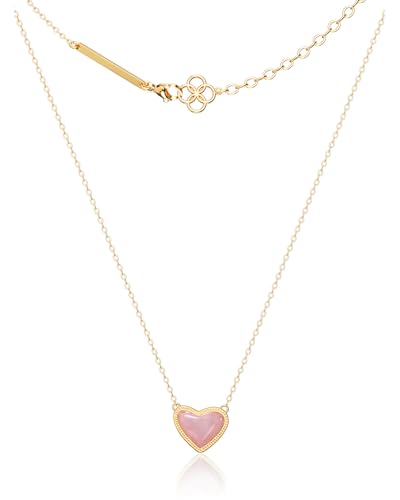AICase 18K Gold Plated Heart Pendant Necklace for Women,Fashion Dainty Simple Adjustable Length Jewelry,Anniversary Birthday Gifts for Women/MoM/Sister/Friends/Her/Wife/Grandma/Coworker