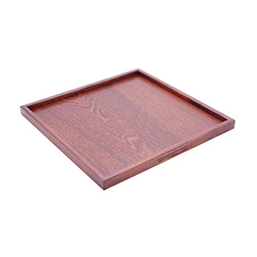 Amazon｜トレー お盆 木製 正角盆 約30×30cm 茶｜トレイ・盆
