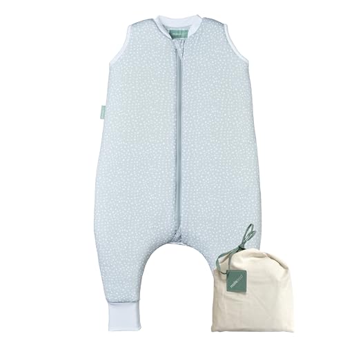molis&co - Pijama Manta con Pies 2.5 TOG - 70 cm (1 año) - Ideal para Invierno - Suave y cálido - 100% algodón (Oeko-Tex 100) - Grey Print
