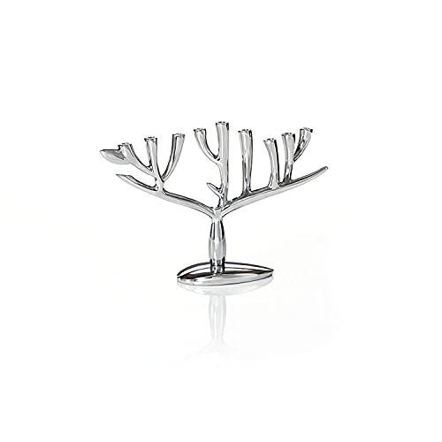 nambe Tree of Life Menorah | 13.5 x 9-Inch Hannukah Menorah | Made of nambe Alloy | Decorative Menorahs for Chanukah | Holds The Traditional 9 Candles | Designed by Marilyn Davidson