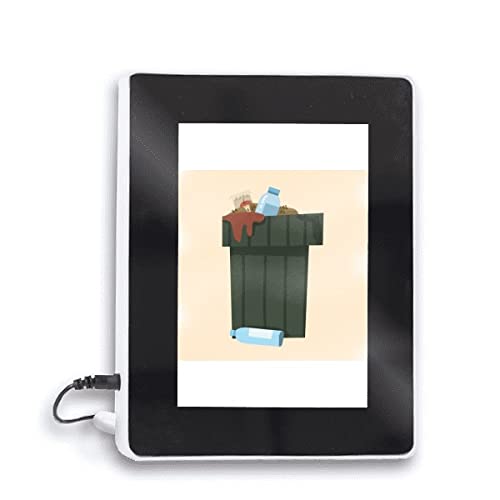 Bidone della spazzatura per il recupero dei rifiuti specchio magico lampada a cornice per foto multifunzione