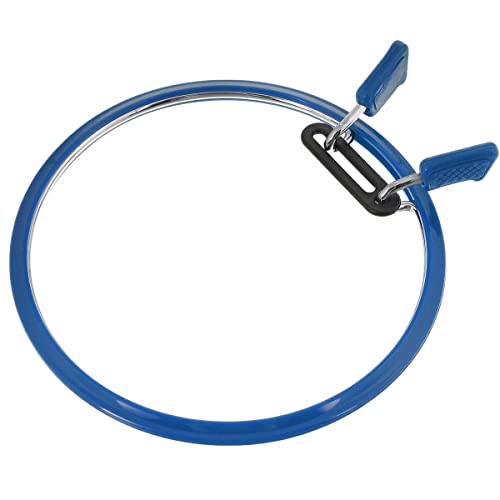 Image of Nurge Premium Quality, Metal Spring Tension Embroidery Hoops, Cross Stich Hoop, Darning Hoops, Embroidery Tension Shed (Blue, Large)