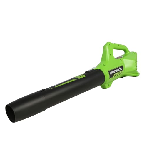 Greenworks G24ABII Soffiatore Foglie Assiale a Batteria, 145km/h, 9,08m³/min, SENZA Batteria 24V e Caricabatterie, Garanzia 3 Anni